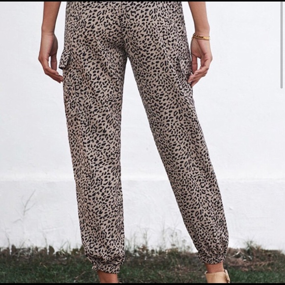 🐆 Leopard Print Tie Drawstring Pants - Picture 2 of 4